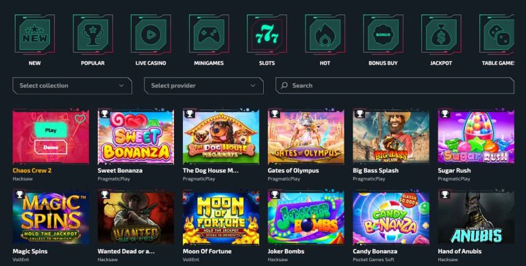 Casinozer Casino jeux