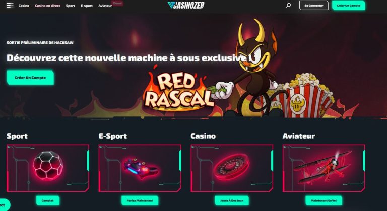 Casinozer Casino page accueil